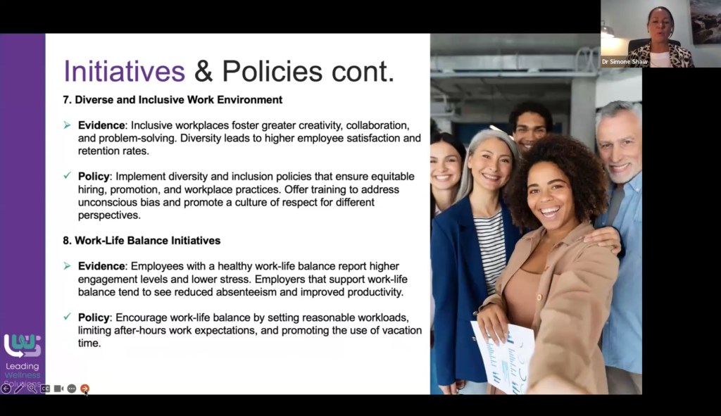 Inclusive work environment and work-life balance initiatives boost engagement and productivity.