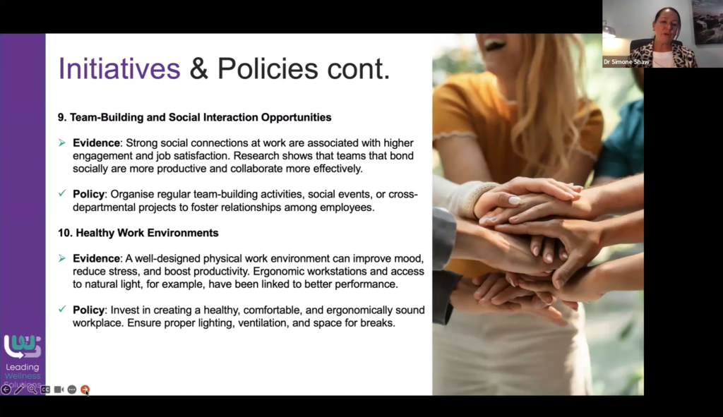 Social connections and healthy work environments boost engagement and productivity.