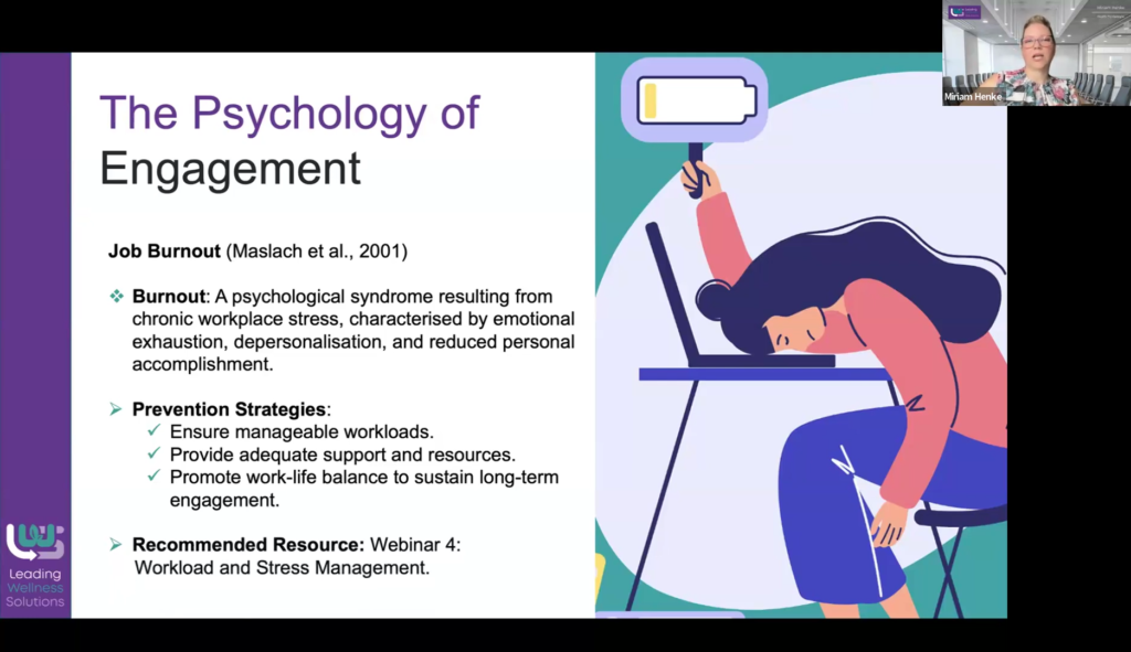 The psychology of engagement - The Burnout Model.
